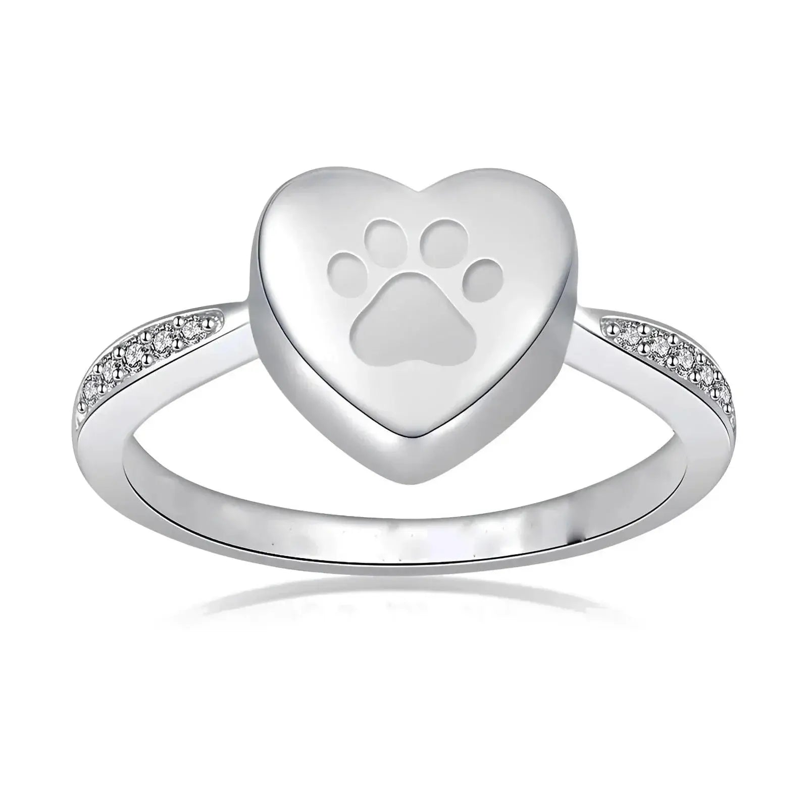 Stainless Steel Zircon Forever in My Heart Urn Ring - Eternal Whiskers